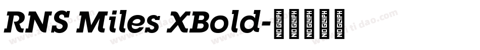 RNS Miles XBold字体转换
